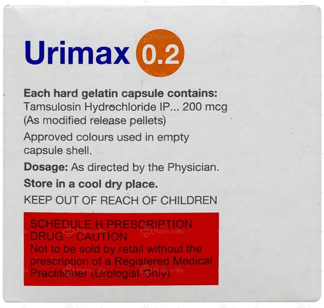 Urimax 0.2mg Capsule MR 15s