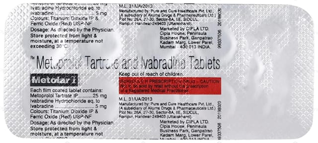 Metolar I 25mg Tablet 10s