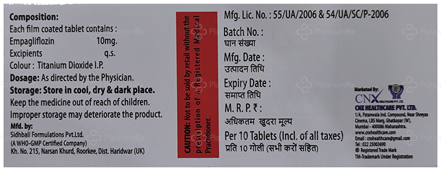 Emfalin 10mg Tablet 10s