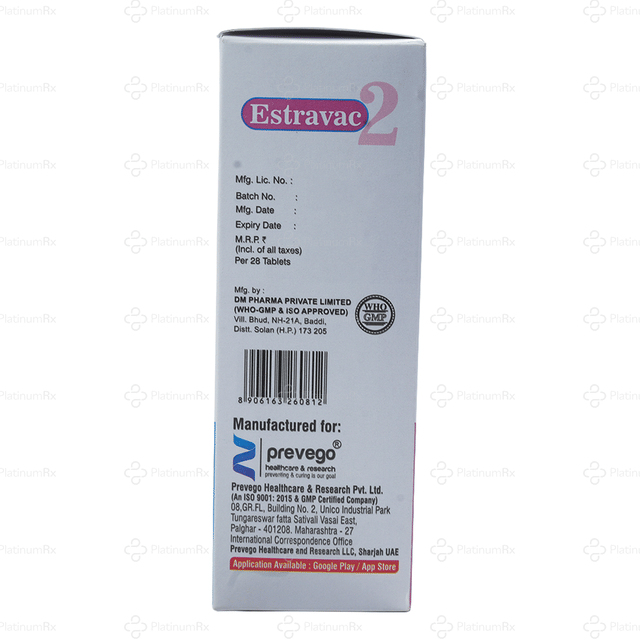 Estravac 2mg Tablet 28s