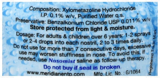 Nasomist X Nasal Drops 10ml