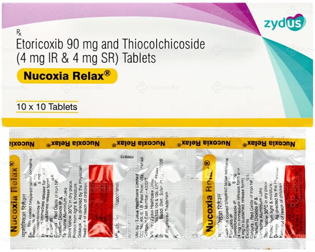 Nucoxia Relax 90/8mg Tablet 10s