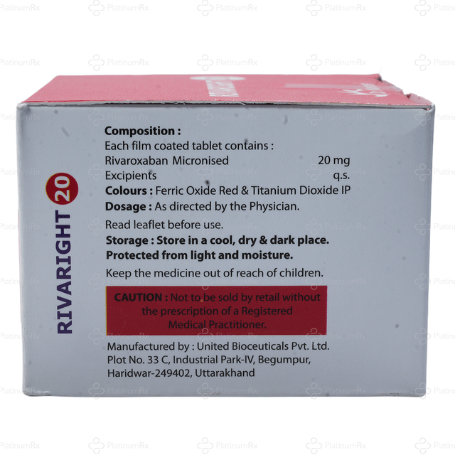 Rivaright 20mg Tablet 14s