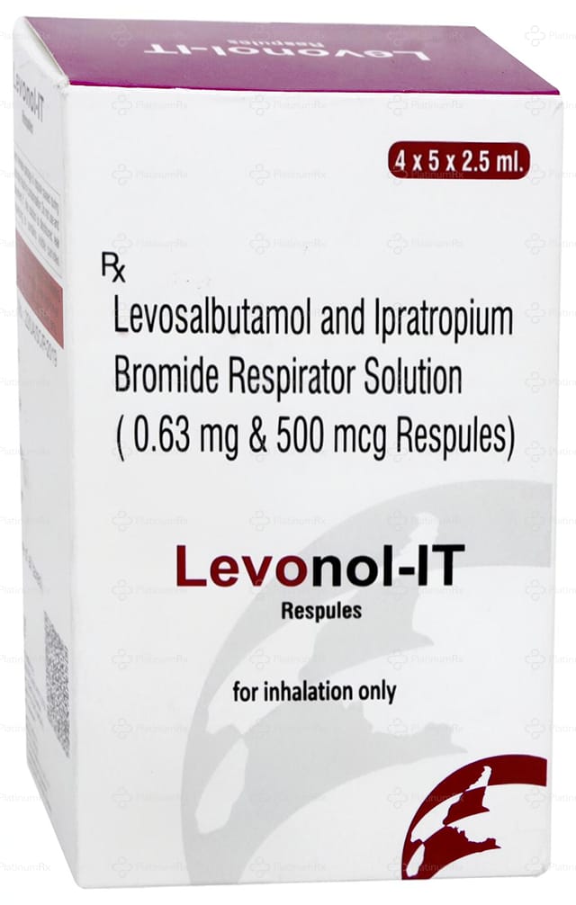 Levonol IT 500mcg/0.63mg Respules 5X2.5ml