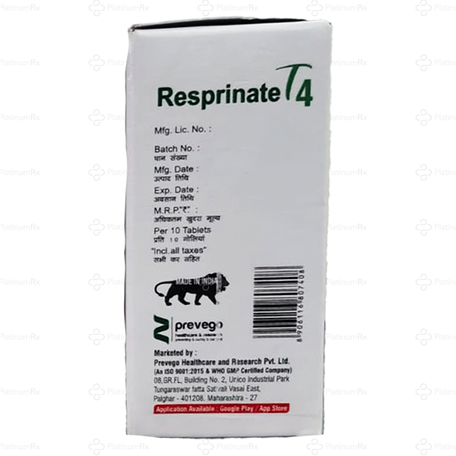 Resprinate T 4/2mg Tablet 10s