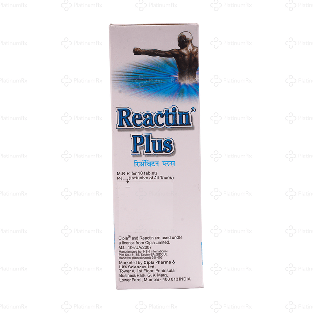 Reactin Plus 50/325mg Tablet 10s (W)