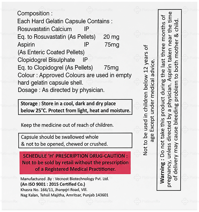 Rosubus Gold 75/75/20mg Capsule 10s