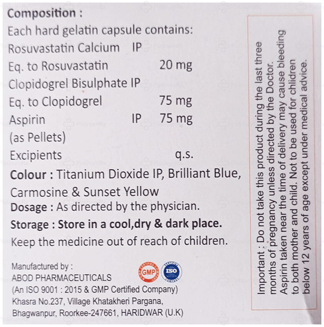 Roseprix Gold 75/75/20mg Capsule 10s