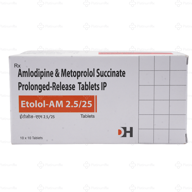 Etolol AM 2.5/25mg Tablet PR 10s