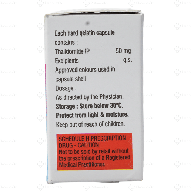 Thalidomile 50mg Capsule 10s