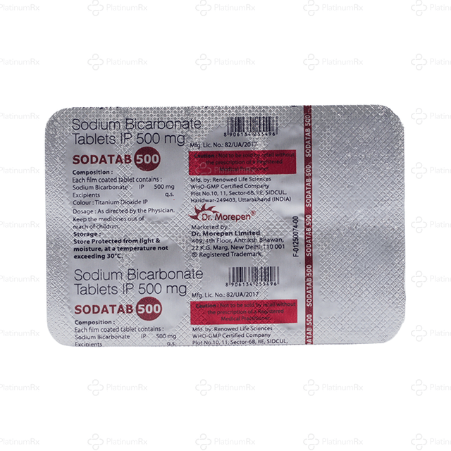 SodaTab 500mg (White) Tablet 10s