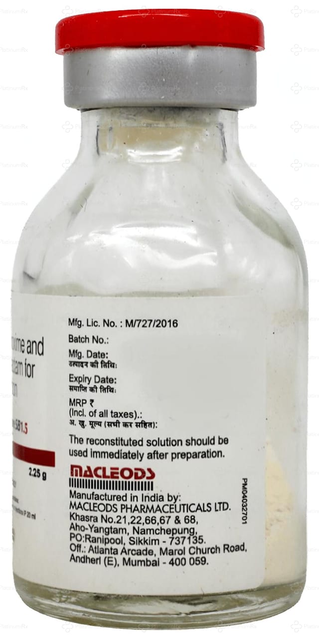 Stafcure SB 1500/750mg Injection 1s