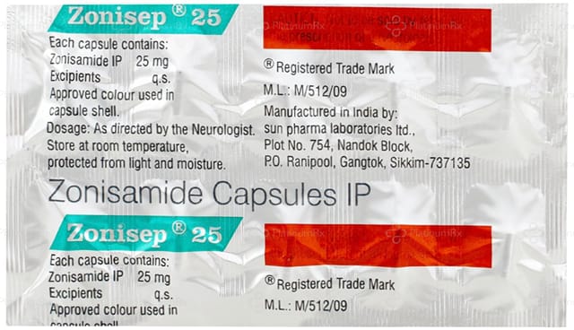 Zonisep 25mg Capsule 10s