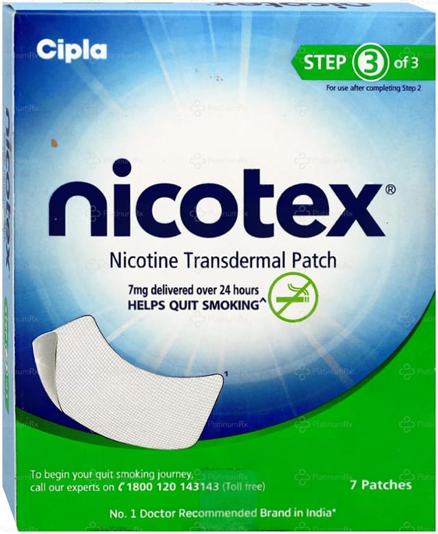 Nicotex 7mg Transdermal Patch 7s