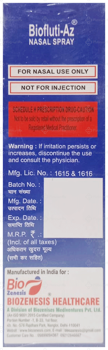 Biofluti AZ 140/27.5mcg Nasal Spray 6gm