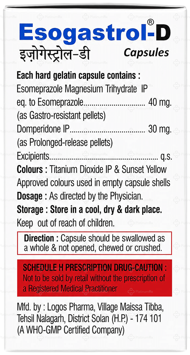 Esogastrol D 30/40mg Capsule PR 10s