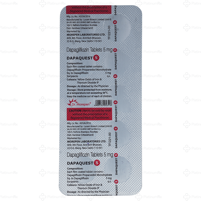 Dapaquest 5mg Tablet 10s