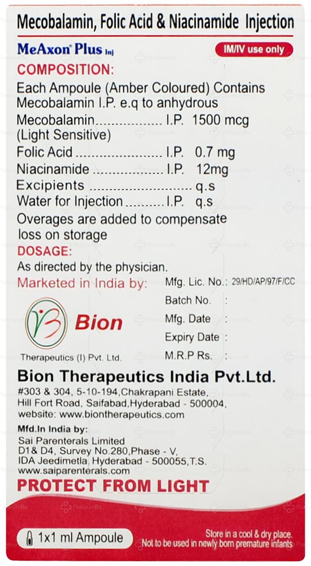 Meaxon Plus Injection 1X1ml