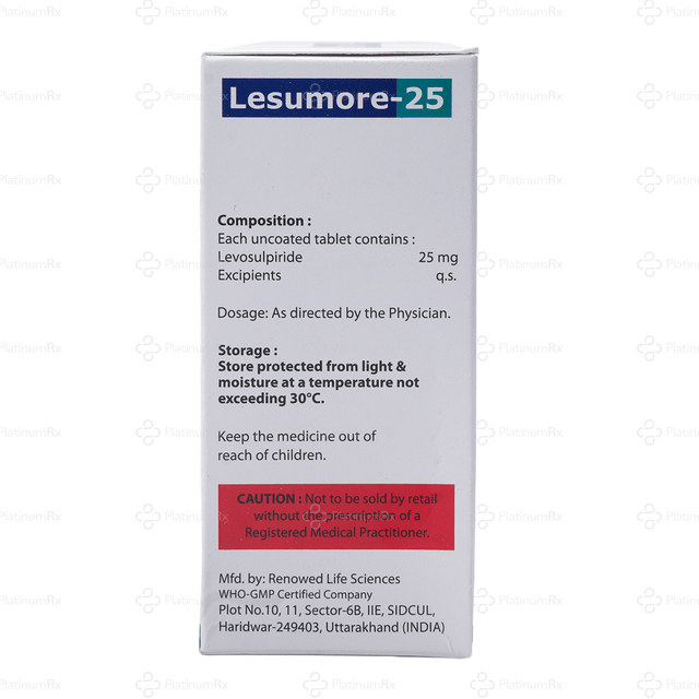 Lesumore 25mg Tablet 10s