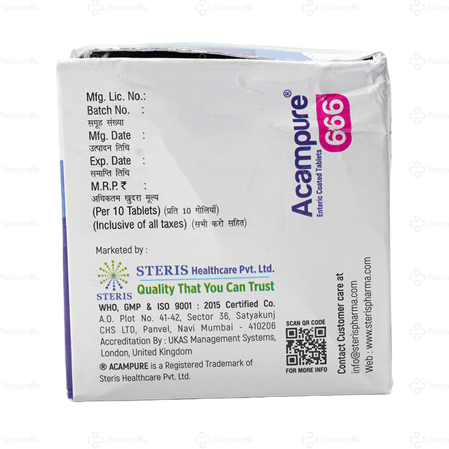 Acampure 666mg Tablet 10s