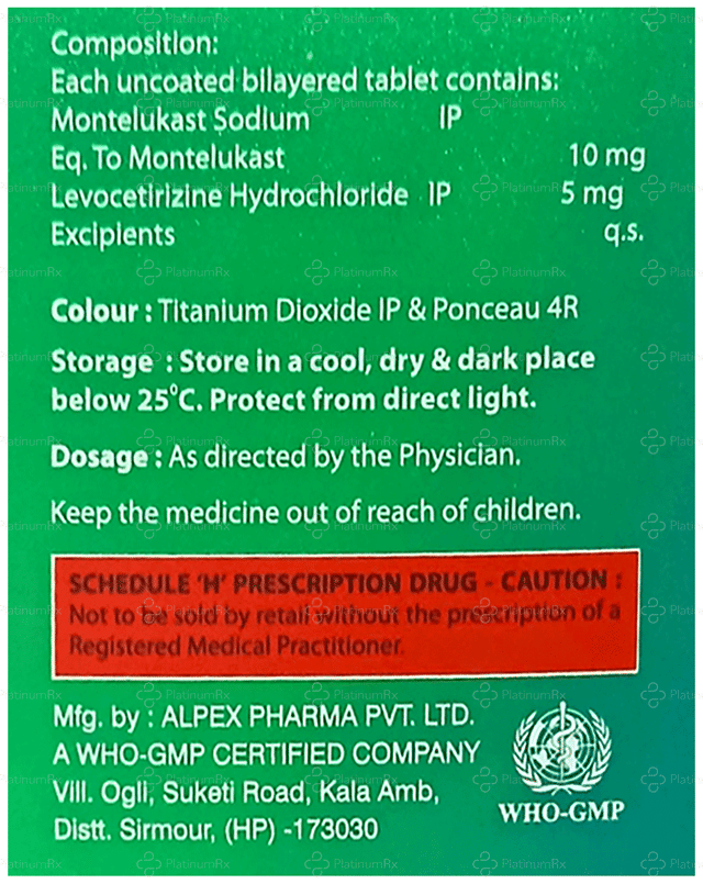 Luktel LC 5/10mg Tablet 10s