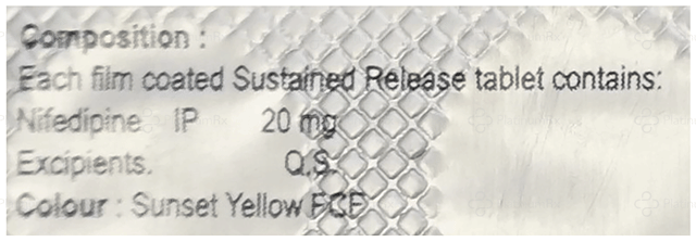 NIFEDIpeco Retard 20mg Tablet SR 15s