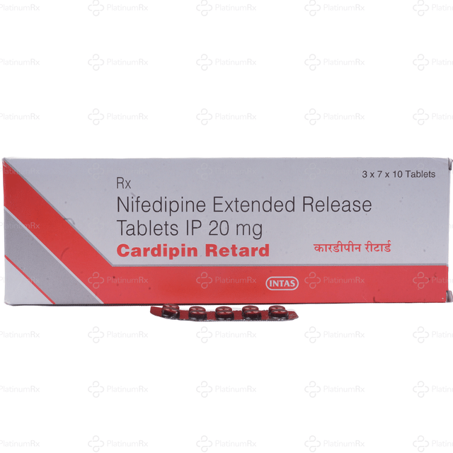 Cardipin Retard 20mg ER Tablet 10s