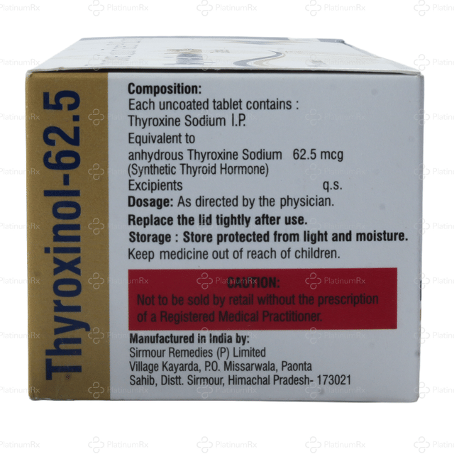 Thyroxinol 62.5 Tablet 120s