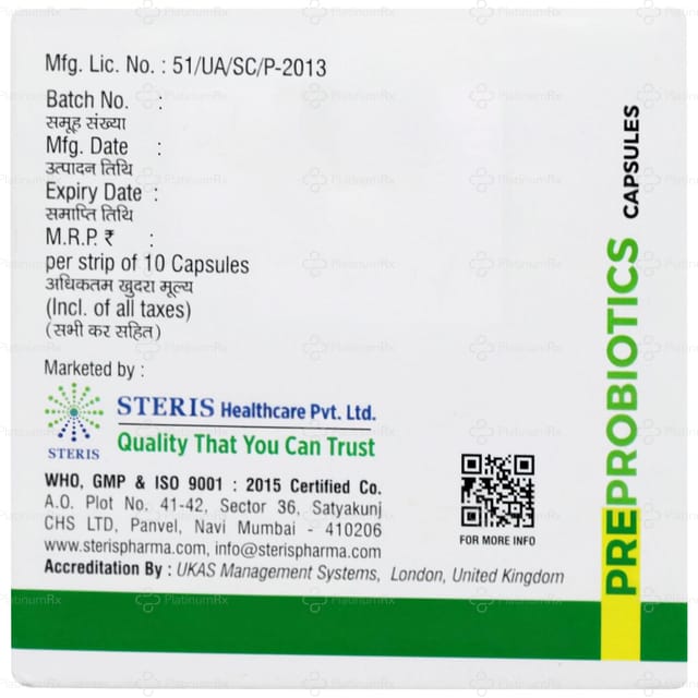 Preprobiotics Capsule 10s