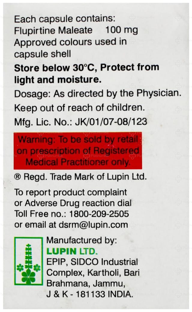 Flugesic 100mg Tablet SR 10s