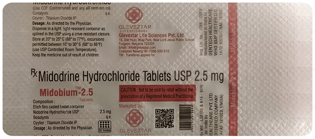 Midobium 2.5mg Tablet 10s