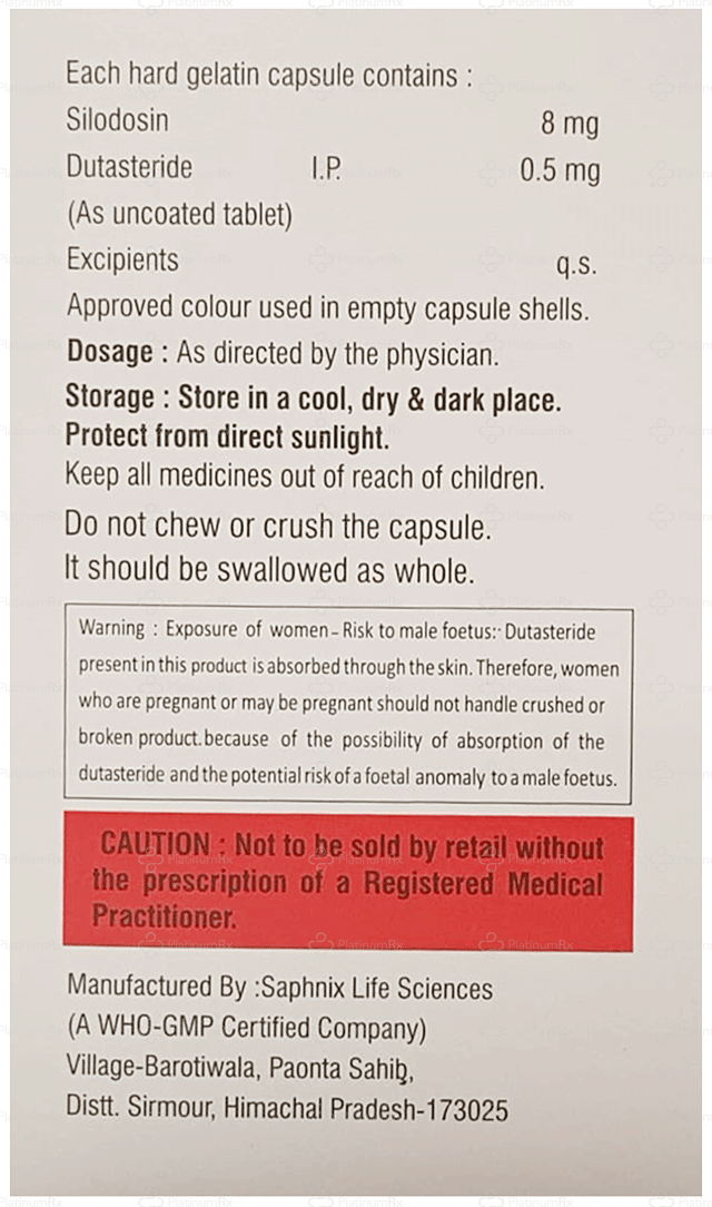 Silonext D 0.5/8mg Capsule 10s