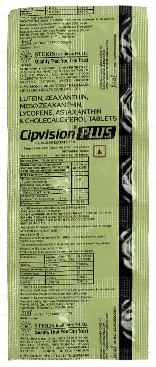Cipvision Plus Tablet 10s