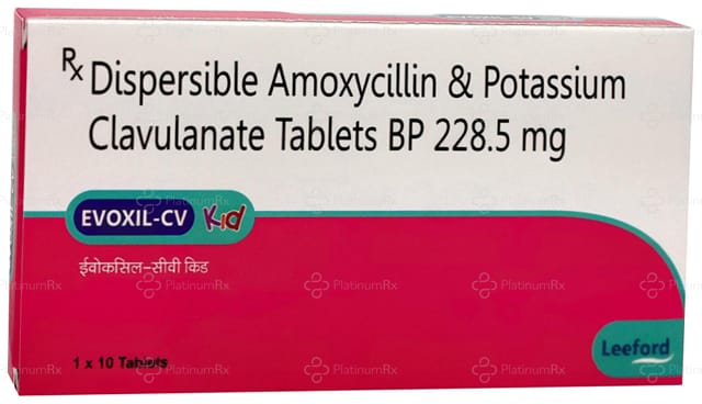 Evoxil CV Kid 200/28.5mg Tablet DT 10s