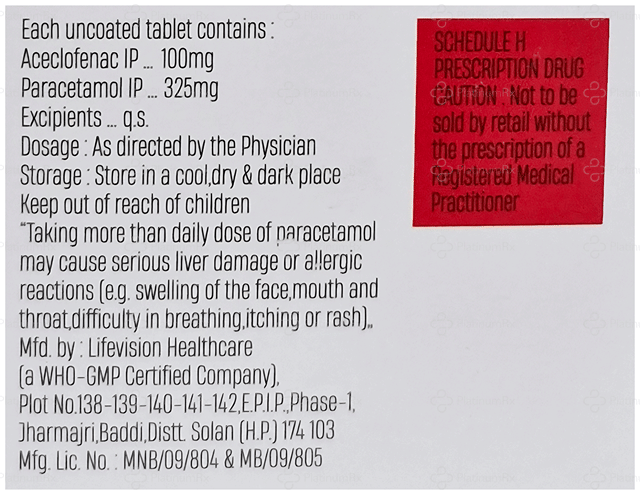 Acloven P 100/325mg Tablet 10s