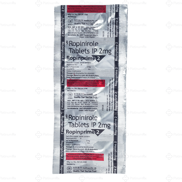Ropinprime 2mg Tablet 10s
