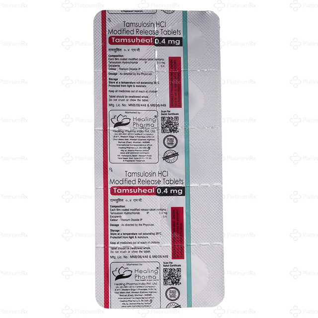 Tamsuheal 0.4mg Tablet MR 10s