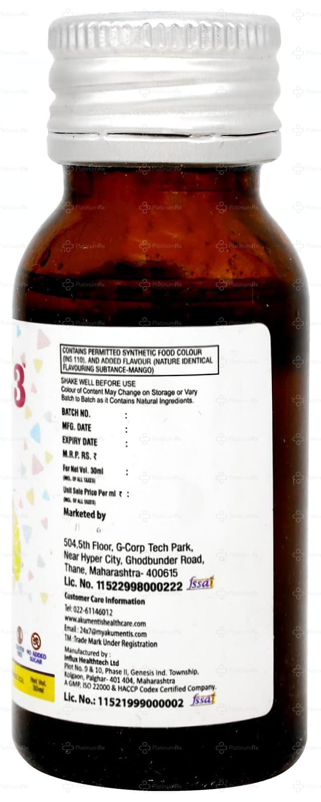 Cos3 Gluten & Sugar Free Delicious Mango Flavour Drop 30ml