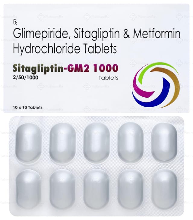 Sitagliptin GM 2/1000/50mg Tablet 10s
