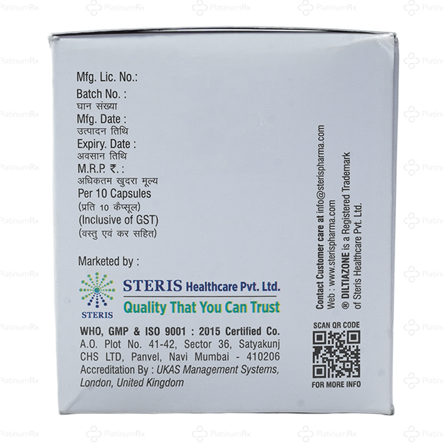 Diltiazone CD 120mg Capsule ER 10s
