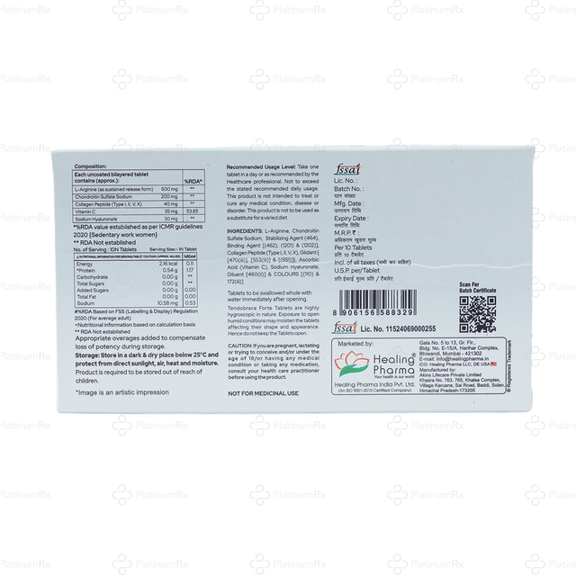 Tendobrace Forte 500/200mg Tablet 10s