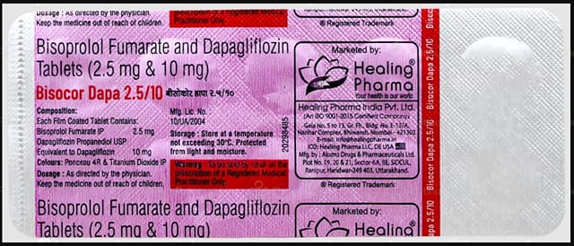 Bisocor Dapa 2.5/10mg Tablet 10s