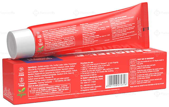 Senquel F Plus Fast Relief & Enamel Protection Toothpaste 50gm