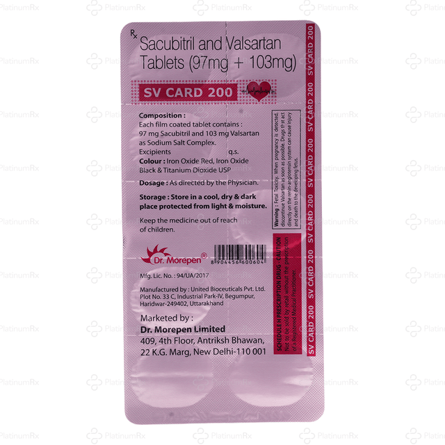 SV Card 200mg Tablet 7s