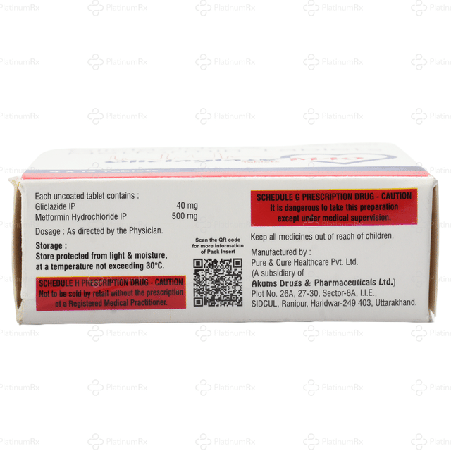 Gliclaglaze M 40/500mg Tablet 15s