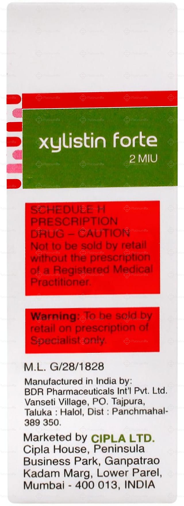 Xylistin Forte 2000000IU Injection 10ml