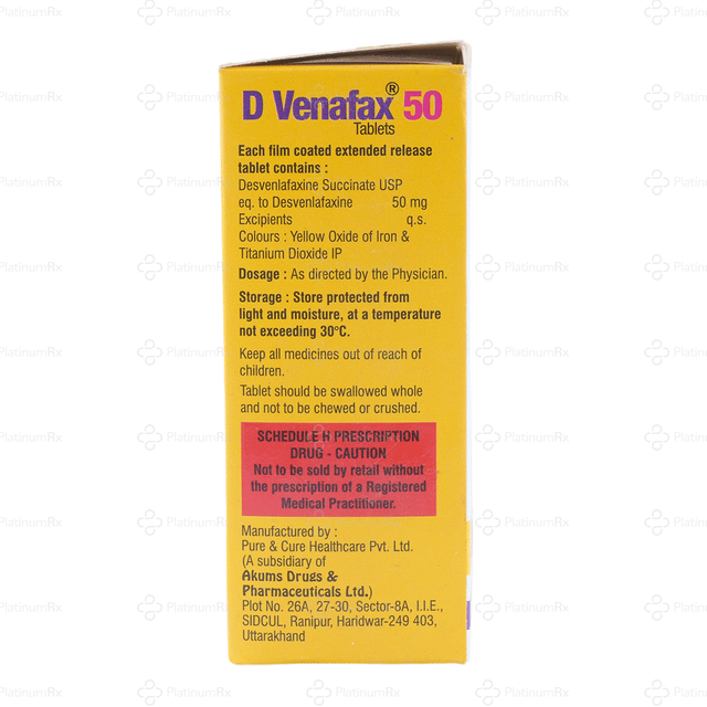 Dvenafax 50mg Tablet ER 10s