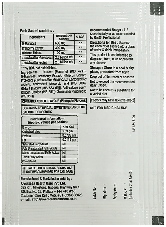 Utwell Pro Sachet 2gm