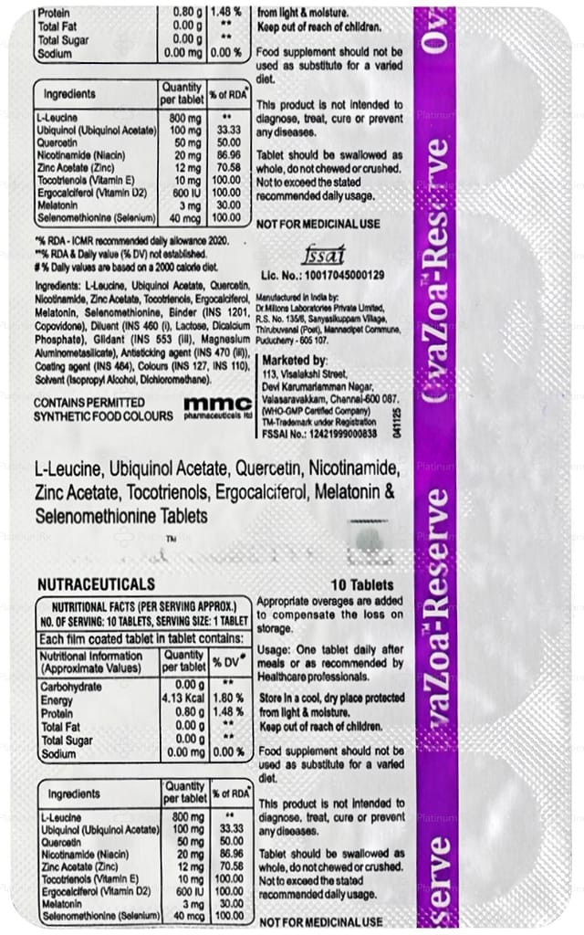 Ovazoa Reserve Tablet 10s