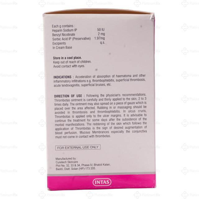 Thrombotas 2mg/50IU Ointment 20gm